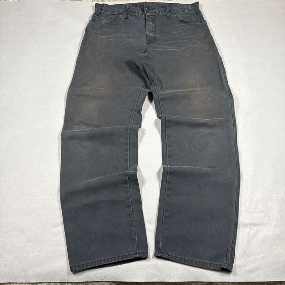 Dickies Other - Dickies Carpenter Pants Mens 36x34 Faded Black Canvas Workwear Utility 1939RBK
